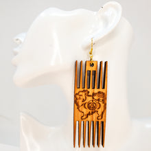 Load image into Gallery viewer, Comb Earrings - Salish Wool Dog