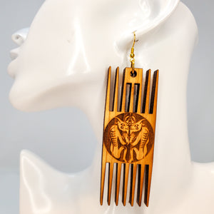 Comb Earrings - Mountain Goat