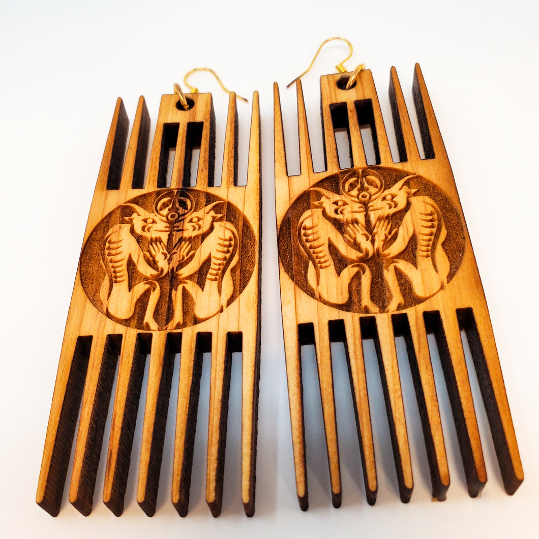 Comb Earrings - Mountain Goat