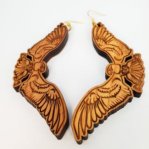 Cedar Eagle Earrings