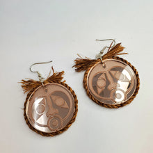 Load image into Gallery viewer, Cedar Rope Salish Face Earrings
