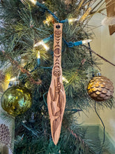 Load image into Gallery viewer, Wolf Moon Paddle Christmas Ornament (8×1")
