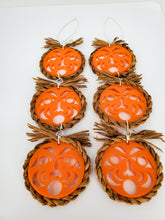 Load image into Gallery viewer, Cedar rope with orange faces earrings
