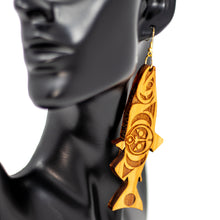 Load image into Gallery viewer, Coho Cedar earrings
