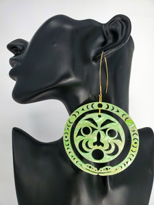 Serpent Earrings ( Jade green color )