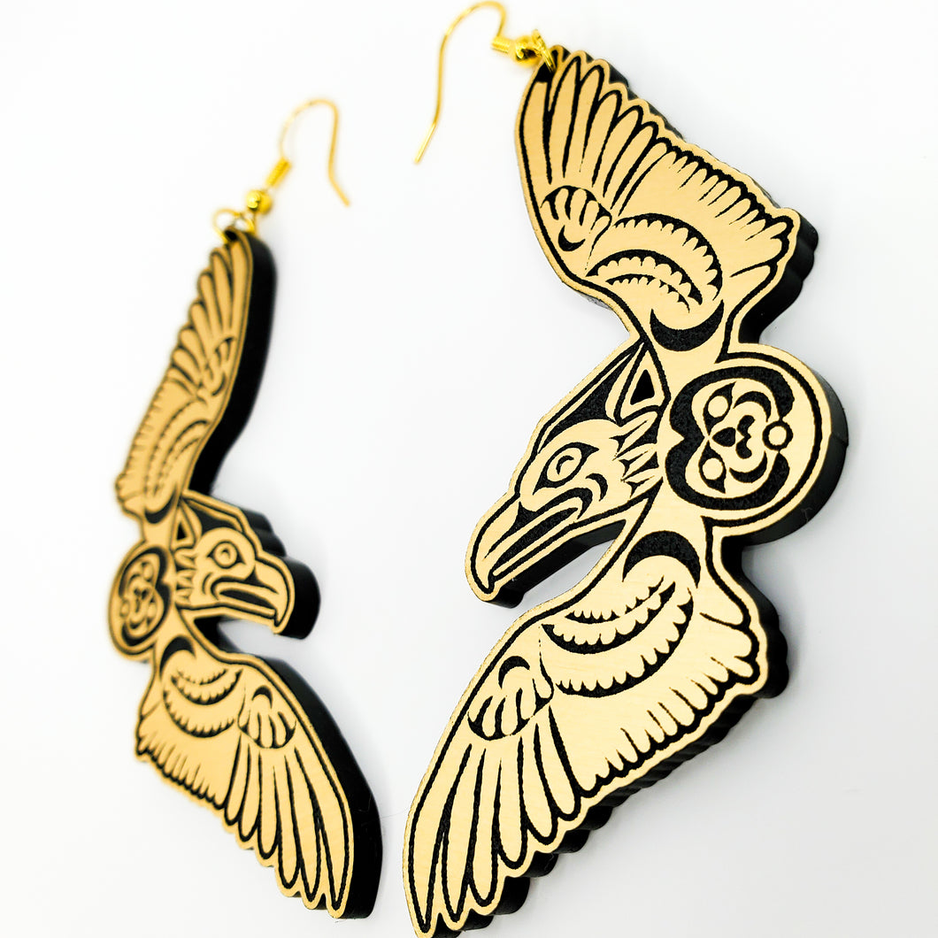 Golden Thunderbird Earrings