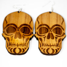 Load image into Gallery viewer, Cedar Skull earrings

