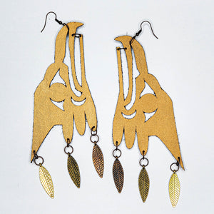Thunderbird Leather earrings